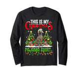 Weimaraner Dog Xmas Lights This Is My Christmas Pajama Long Sleeve T-Shirt