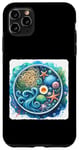 Coque pour iPhone 11 Pro Max Nouilles ramen comme courants marins avec étoile de mer. bouillon de corail