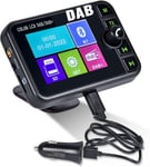 Dab+Digital Radio Adaptador Para Radio de Coche, 2.4"" LCD Bluetooth FM Transmitter Handsfree Car Stereo MP3 Player Music Receiver, Dab Radio Para Coche Con TF Card/AUX Output/Dab Antenna