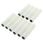 Coral 41739 Lot de 10 mini rouleaux de peinture avec manchon en velours 10,2 cm Blanc 10,2 cm