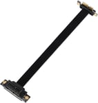 Câble d'extension PCIE PCI Express 3.0 à 90° - 1 fiche mâle vers femelle - Sans fil - Carte réseau - Carte son - 20 cm - Emplacement 90° vers le haut - 20 cm