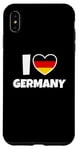 Coque pour iPhone XS Max I Love Germany avec le drapeau allemand et le coeur