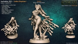 Nymphea - Triton Pinup - Artisan Guild - DnD Tabletop Games - Resin Miniature