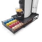 RECAPS support de dosette de café tiroir stockage Capsules de café organisateur de cuisine Compatible avec les magasins Vertuoline 40 Capsules couleur noire