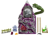 Masters of the Universe Origins Playset Snake Mountain with 2 Figures, Snake and Wolf Head, Dungeon and Skeletor Throne, Escape Tunnel, HPG41