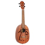 Ortega Guitars Ukulélé Concert acoustique - Série Bonfire - style Ananas - table sapele avec motif gravé au laser (RUPA5MM)