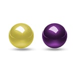 Perixx PERIPRO-303X2C Lot de 2 balles de Rechange pour trackball M570, M575, PERIMICE-517/520/717/720 et Autres Souris de trackball de 1,34 Pouces - Violet Brillant et Jaune