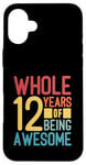 Coque pour iPhone 16 Plus 12 ans, 12 ans passés à être génial, 12e anniversaire