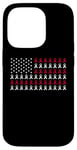 Coque pour iPhone 14 Pro Family HIV Awareness Red Ribbon American Flag AIDS Survivor