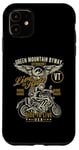 Coque pour iPhone 11 Green Mountain Byway VT USA Moto Motif vieilli