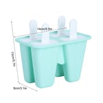 (4 Grids)Green Ice Cream Mould Makers Silicone Mold DIY Ice Cream Tools For SG