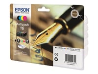 Epson 16 Multipack - 4-Pack - Svart, Gul, Cyan, Magenta - Original - Bläckpatron - För Workforce Wf-2010, 2510, 2520, 2530, 2540, 2630, 2650, 2660, 2750, 2760