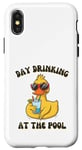 iPhone X/XS Funny Duck Swimming Pool Vacation Day Drinking At The Pool Case