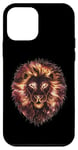 Coque pour iPhone 12 mini Or Galaxie Roi Lion des Animaux d'Afrique