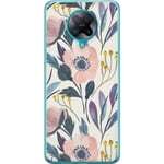 Xiaomi Poco F2 Pro Transparent Mobilskal Blomsterglädje