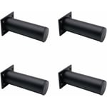 4 Pieds De Meubles Réglables Noir Mat , En Alliage D'aluminium 38x120 Mm, Pieds De Meuble Tv Pour Table Basse D'armoire, Pied De Support Pour Canapé