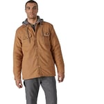 Dickies, Men's, FLEECE HOODED DUCK SHIRT JACK RELAXED, BROWN DUCK, L