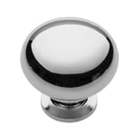 GTV Bouton BERGAMO Ø 3 cm I Boutons de meuble avec vis I Boutons d'armoire Boutons de cuisine Bouton de porte Poignée de tiroir Poignée de meuble I Chrome