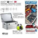 Komplett Portabel Repeater i kasse med batteridrift (Signalforsterker, UHF, VHF)