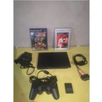 pack PS2 SLIM + 1 manette + 2 jeux