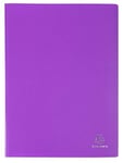 Exacompta - Réf. 88326E - 1 Protège-documents OPAK - 30 pochettes cristal lisse - 60 vues - pour format A4 - dimensions 24 x 32 cm - couverture en polypro semi-rigide - couleur violet