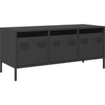 Maisonchic - Meuble tv, Banc tv, Armoire de rangement noir 101,5x39x43,5 cm acier laminé à froid FR246259 Maison Chic