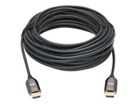 Eaton Tripp Lite Series Fiber Active Optical Cable (Aoc) 8K Hdmi Plenum-Rated - Uhd @ 60 Hz, Hdr, M/M, Black, 15 M - Ultra High Speed - Hdmi-Kabel Med Ethernet - Hdmi Hann Til Hdmi Hann - 15 M - Svart - Plenum, Active Optical Cable (Aoc), Støtte For