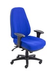 Office Hippo Desk Chair, Ergonomic Heavy Duty Office Chair, Highly Adjustable For Extra Comfort, Tilt Tension Computer Chair For 24 Hour Daily Use, 152Kg User Weight - Marine Blue