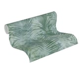 A.S. Création papier peint intissé Neue Bude 2.0 Edition 2 Tropical Concret papier peint palmier papier peint effet jungle 10,05 m x 0,53 m vert gris 374111 37411-1