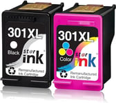 starink 301XL Remanufactured for HP 301 Ink Combo Pack Compatible with HP Envy 4507 5530 4504 4500 5532 4502 Officejet 2620 2622 4630 Deskjet 2540 2542 3050 1510 1000 3050A 1050 2544 3055A