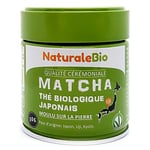 Thé Matcha Bio Japonais. Cérémonie Thé Vert Matcha en Poudre. Matcha Green Tea Produit au Japon Uji, Kyoto. Idéal à Boire, pour Cuisiner et dans le Lait. Boîtes de 30 g. NaturaleBio