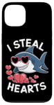 iPhone 13 Cool Shark I Steal Hearts Valentines Day Funny Shark Boy Kid Case