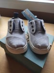 TOMS Sneaker Trainers Toddler Baby Boys Tiny Cordones Grey 3 UK Child 19.5 EU