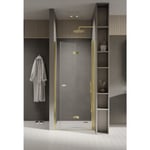 Otitec - Porte de douche pliante droite 80 cm doré cuba gold - doré