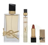 Yves Saint Laurent YSL Libre Giftset 101.3 ml Edp Spray 90ml/Edp Travel Spray 10ml/Mini Rouge Lipstick Shade Nude Muse 1,3gr