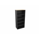 Etagère de bureau H 180 cm Métis Blanc perle, aluminium ou anthracite RANGEMENT PRO : armoire sans porte A/H180 DL80xP47/coloris anthracite/ft chêne clair