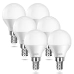 Lepro E14 LED Light Bulb, Small Screw Light Bulb, 4.9W 470lm, 40W Equivalent SES E14 Bulb, Warm White 2700K E14 Golf Ball Bulb, Energy Saving LED P45 Bulb, 220-240V, Non-Dimmable, Pack of 6