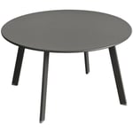 Hesperide - Table d appoint de jardin ronde Saona graphite 70x40cm en acier traité époxy - Hespéride