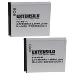 2x Battery for Canon PowerShot TX1 SD630 800mAh