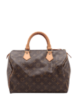 Pre-loved Louis Vuitton 2002 Monogram Speedy 30 Canvas and Leather Grab Bag, Brown