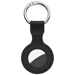 Ainiv Airtag Porte Clé Silicone, Étuis pour Apple AirTag 2021, Étui Anti-Rayures Portable, Housse de Protection AirTag Key Finder pour Clés, Enfants, Animaux de Compagnie-Noir