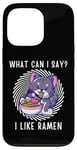 Coque pour iPhone 13 Pro Mignon chat kawaii chaton What Can i Say I Like Ramen Nouilles