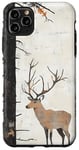 Coque pour iPhone 11 Pro Max Blanc moderne rayé Ozark Timber Deer Camo Classic Hunting