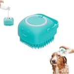 Ccykxa - Brosse de Bain Pour Chiens et Chats Avec Distributeur de Shampoing et Pour Peigne de Toilettage Chien Chiot Effet de Massage Enlève Les