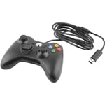 Manette Filaire USB Pour microsoft Xbox 360 Contrôleur jeu video PC Windows Noir