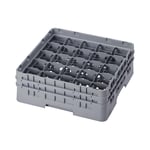 CAMBRO Astianpesukori laseille - 25 lokeroa 50 x 14,3 cm lasin korkeus: 11,4