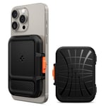 Spigen Lock Fit Magnetic Wallet Card Holder 5-Cards with Kickstand Compatible with iPhone 16/15/14/13/12 Models, MagSafe Accessories - Black