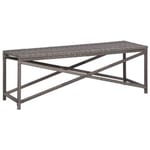 Banc de jardin meuble de patio resine gris Helloshop26