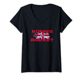 Womens Ronnie The Rocket Snooker Merch V-Neck T-Shirt