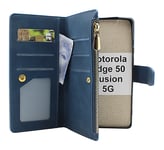 XL Standcase Lyxfodral Motorola Edge 50 Fusion 5G (Marinblå)